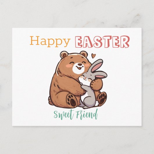Happy Oaster Sweet Friend Postkarte (Vorderseite)
