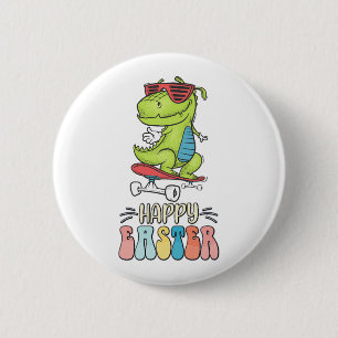 Happy Oaster T Rex Dinosaur Bunny Rabbit Eggs Button