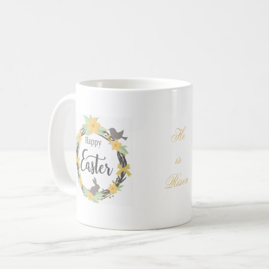 Happy Oaster Tasse (Vorderseite Links)