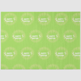 Happy Oaster Text auf grün Seidenpapier