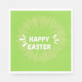 Happy Oaster Text auf grün Serviette