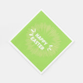 Happy Oaster Text auf grün Serviette (Ecke)