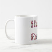 Happy Oaster Text Bunnies Ostereier Kaffeetasse (Links)