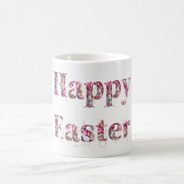 Happy Oaster Text Bunnies Ostereier Kaffeetasse
