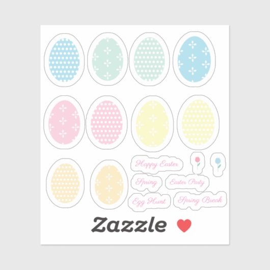 Happy Oaster Themed Eggs Planner Stickers Aufkleber (Blatt)