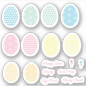 Happy Oaster Themed Eggs Planner Stickers Aufkleber (Vorderseite)