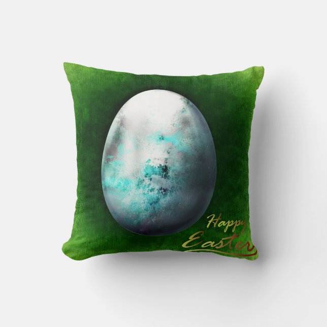 Happy Oaster Throw Kissen (Vorderseite)