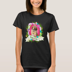 Happy Oaster Tibetan Mastiff Tragend Bunny Ear Egg T-Shirt