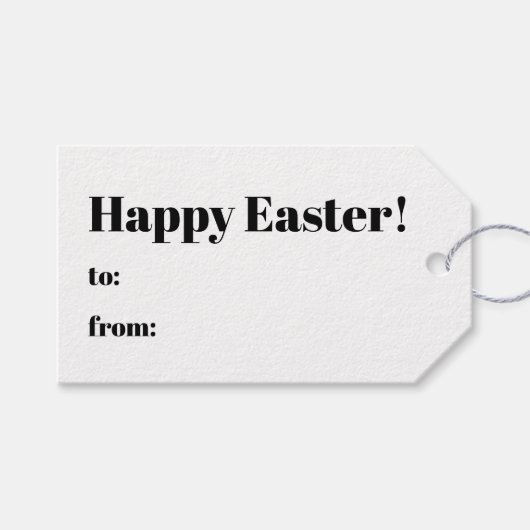 Happy Oaster to from modern typography kraft Geschenkanhänger (Vorderseite (Horizontal))