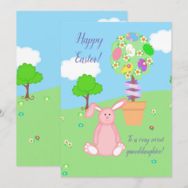 Happy Oaster to Grandtochter Topiary Feiertagskarte
