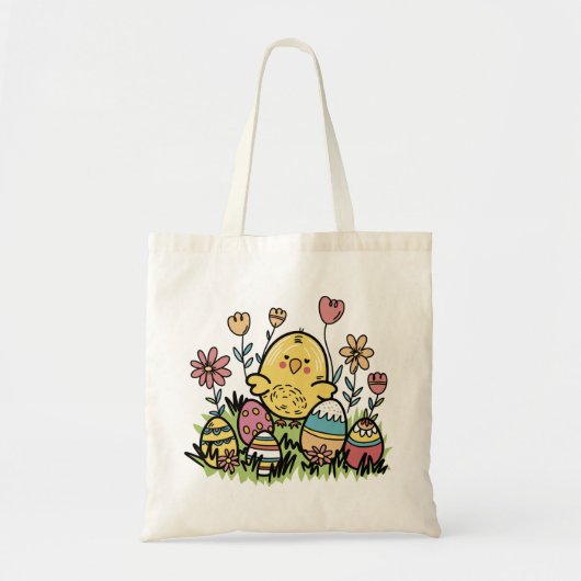 Happy Oaster Tote Bag: Feiern Sie den Frühling im  Tragetasche (Vorne)