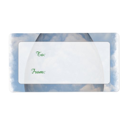 Happy Oaster - Transparentes Ostereier im Himmel (Vorne)