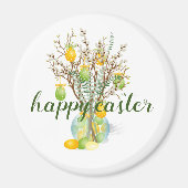 Happy Oaster Tree, niedliches klassisches Round Ma Magnet (Vorne)
