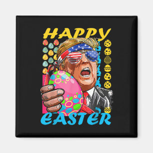 Happy Oaster Trump Patriotic Bunny Flag Magnet