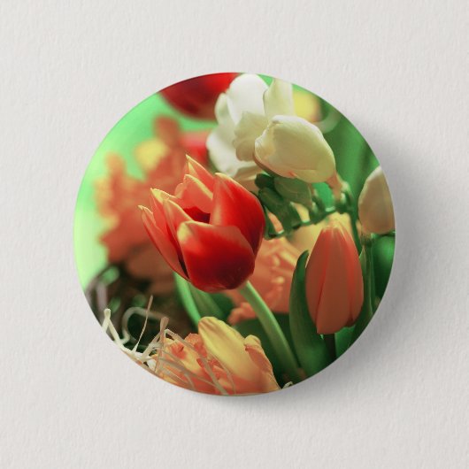 Happy Oaster Tulips Button (Vorderseite)