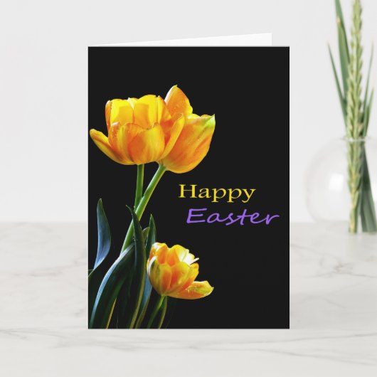 Happy Oaster Tulips Card Feiertagskarte (Vorderseite)