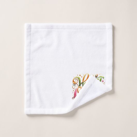 Happy Oaster Typografy Badhandtuch Set (Waschlappen)