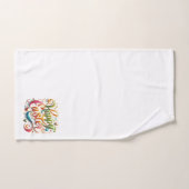 Happy Oaster Typografy Badhandtuch Set (Handtuch)