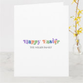 Happy Oaster Typografy Pastel Blume Muster Karte (Gelbe Blume)