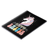 Happy Oaster Unicorn Bunny Rabbit Eggs Notizblock (Linke Seite)