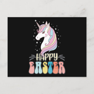Happy Oaster Unicorn Bunny Rabbit Eggs Postkarte