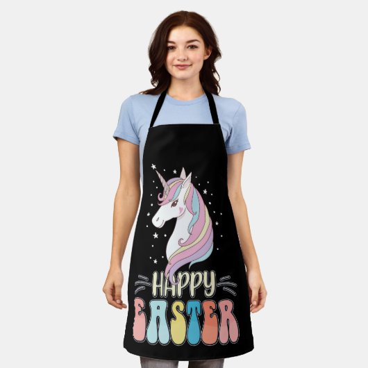 Happy Oaster Unicorn Bunny Rabbit Eggs Schürze (Getragen)