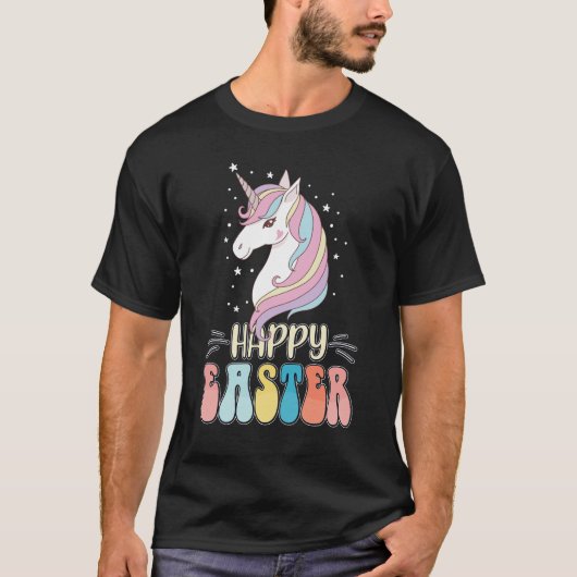 Happy Oaster Unicorn Bunny Rabbit Eggs T-Shirt (Vorderseite)