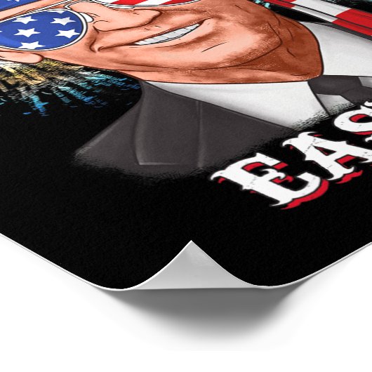 Happy Oaster verwirrte Joe Biden 4. Juli Spaß Poster (Ecke)