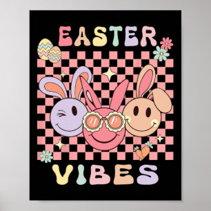 Happy Oaster Vibes Bunnies Kindermädchen Poster