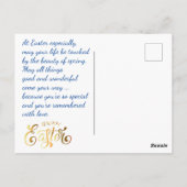 Happy Oaster Vintag Bunny Postkarte (Rückseite)