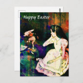 Happy Oaster Vintag Card Postkarte (Vorne/Hinten)