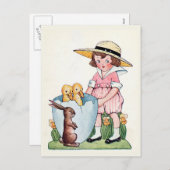 "Happy Oaster" Vintag Feiertagspostkarte (Vorne/Hinten)