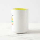 Happy Oaster Vintag Sunset Bunny Silhouette Tasse (Zentrum)