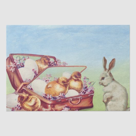 Happy Oaster Vintag Tissue Seidenpapier (Vorderseite)