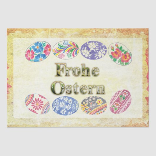 Happy Oaster Vintag Tissue Seidenpapier (Vorderseite)