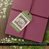 Happy Oaster: Vintage Lily Design Peace Hope Geschenkanhänger