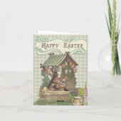 Happy Oaster Vintage Osterkarte Karte (Rückseite)