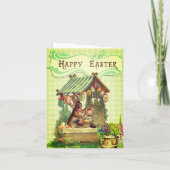 Happy Oaster Vintage Osterkarte Karte (Rückseite)