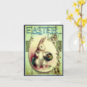 Happy Oaster Vintage Osterkarte Karte (Gelbe Blume)