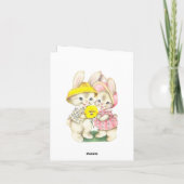 Happy Oaster Vintage Osterkarte Karte (Rückseite)