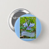 Happy Oaster Virginia Bluebells Button (Vorne & Hinten)
