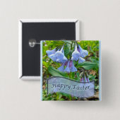 Happy Oaster Virginia Bluebells Button (Vorne & Hinten)