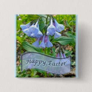 Happy Oaster Virginia Bluebells Button