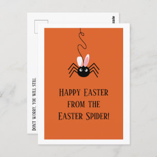 Happy Oaster von Osterspinne lustige Eier Postkarte