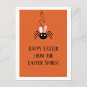 Happy Oaster von Osterspinne lustige Eier Postkarte (Vorderseite)