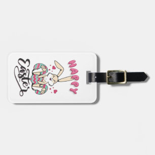 Happy Oaster von schönem Osterhase Gepäckanhänger