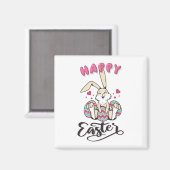 Happy Oaster von schönem Osterhase Magnet (Vorderseite/Rückseite)