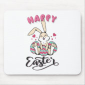 Happy Oaster von schönem Osterhase Mousepad (Vorne)