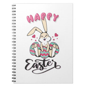Happy Oaster von schönem Osterhase Notizblock