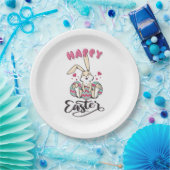 Happy Oaster von schönem Osterhase Pappteller (Party)